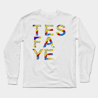 Tesfaye, name, typography Long Sleeve T-Shirt